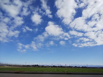 晴天　雪山　立山連峰